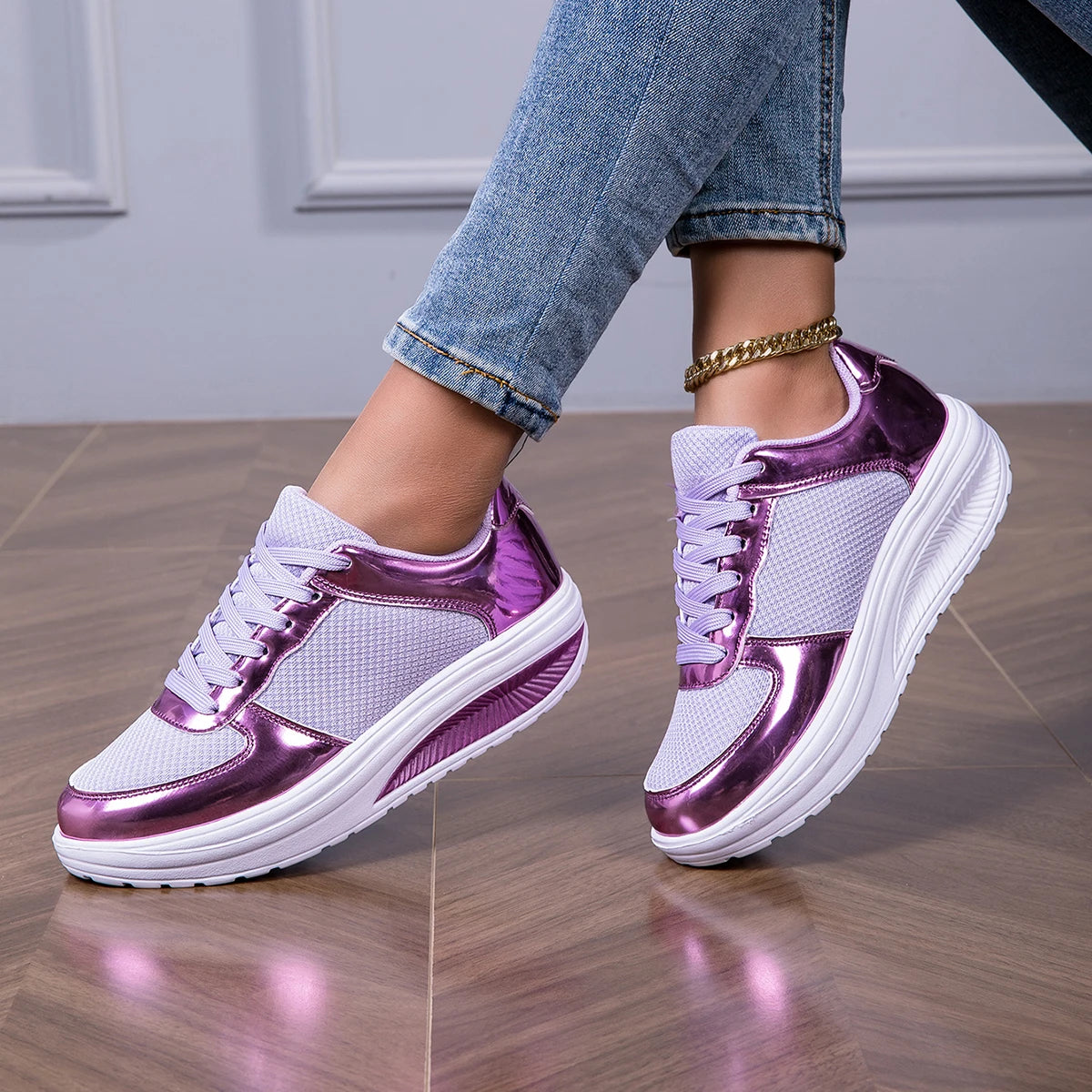 Sneakers For Women Fashion Glitter Girls Women's Casual Shoes Party Unisex Tennis Shoes For Women, Lightweight Walking Shoes For