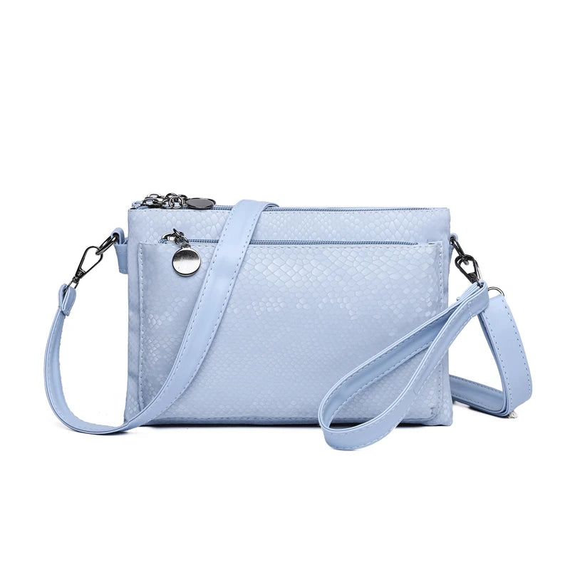 Sequins Three-layer Bag Women Soft Leather Shoulder Crossbody Messenger Bags Clutch Sac Luxury handbags women Bgas Designer