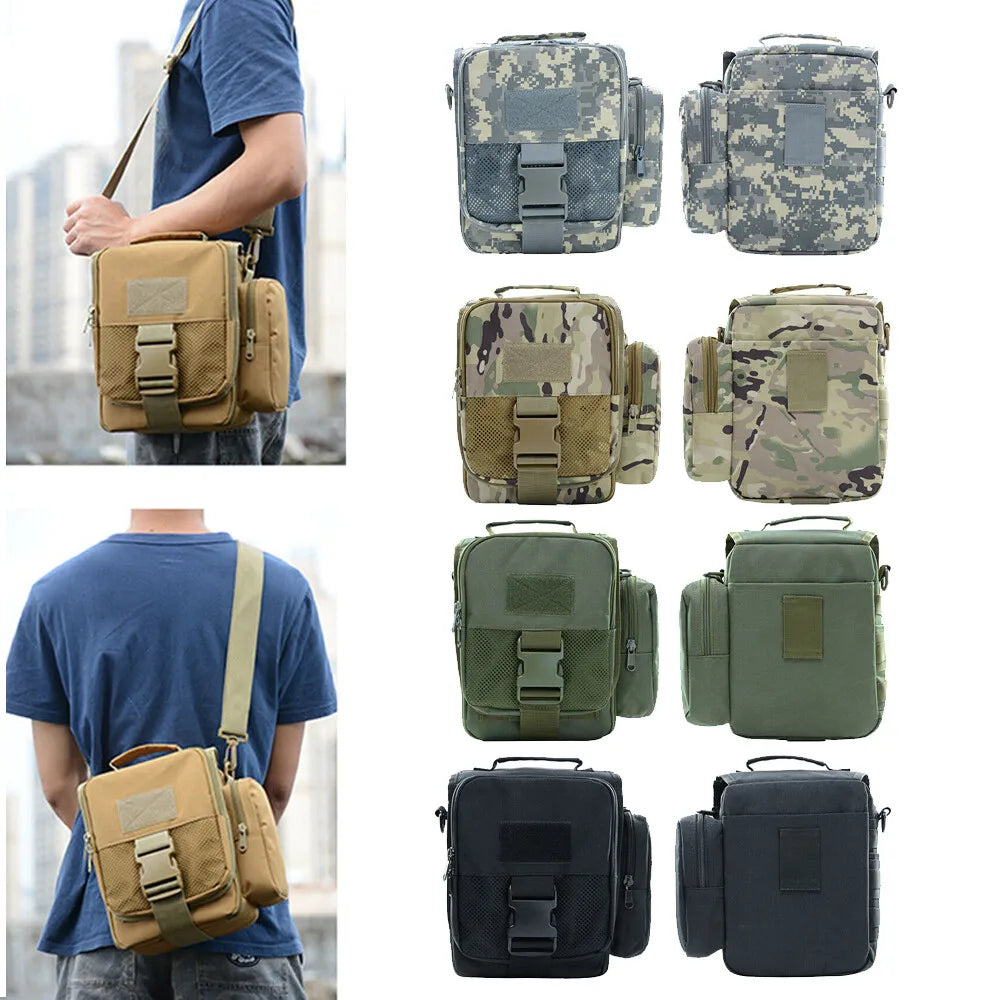 Tactical Sling Bag Molle Phone Pack Bag Shoulder Backpack Messenger Daypack Camping Hunting Emergency Tool Waist Pack