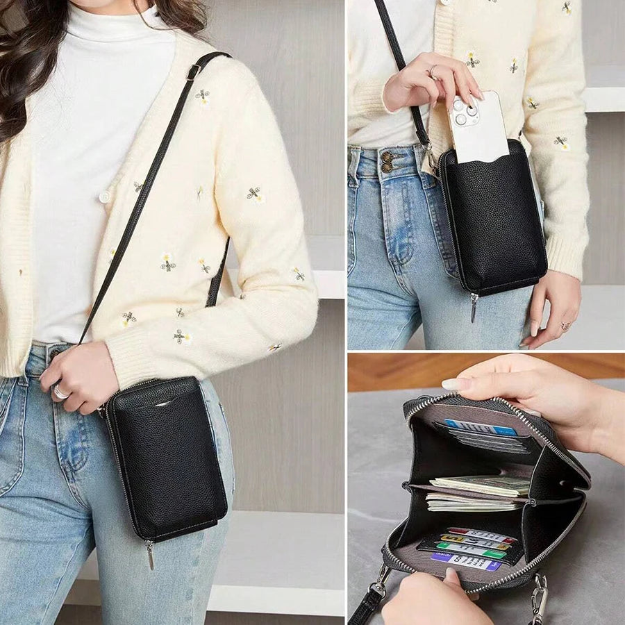 Crossbody Phone Bag Wallet small size Women's One Shoulder Adjustable Shoulder Strap, 6 Colors,