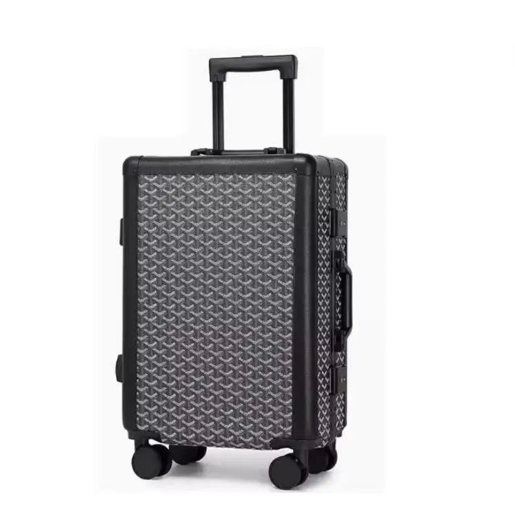 Formsia 20"24" Inch Women Spinner Retro Aluminum frame Trolley Bag Travel Suitcase Set Hand Luggage On Wheel