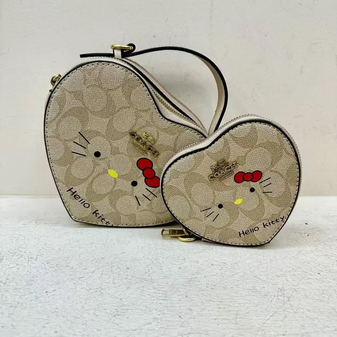 2024 European and American Style Unique Cartoon Mother-Daughter Heart-Shaped Crossbody Bag
