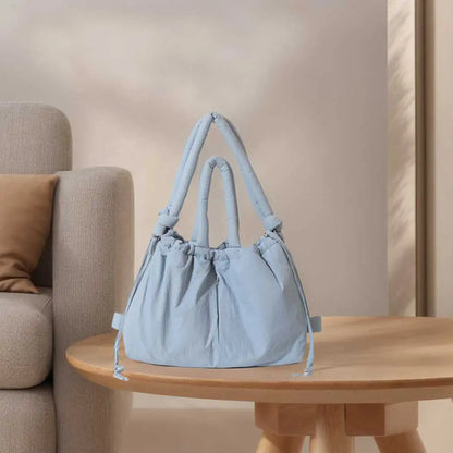 Crossbody Bag for Women Adjustable Strap Hobo Bag Nylon Solid Backpack Large Capacity Puffy Purse for Shopping Travel