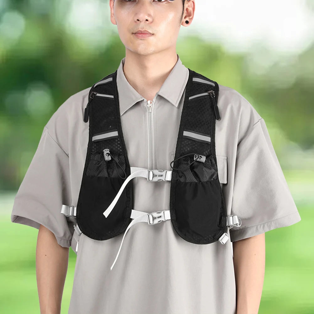 Hydration Running Vest Hiking Vest Pack Multi-pockets Lightweight Cycling Backpack Breathable for Trail Running Marathons