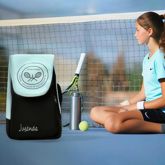 Jusenda Tennis Paddle Backpack Badminton Racket Bag Padel Carrying Handbag Large Capacity Gym Sports Bags Foldable for 2 Rackets