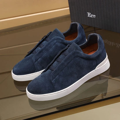 Zegnss Dress Shoes Designer Shoes Men Ermenegildos Zegnbs Soft Lace-Up Business Casual Party Quality Leather Chunky Sneakers