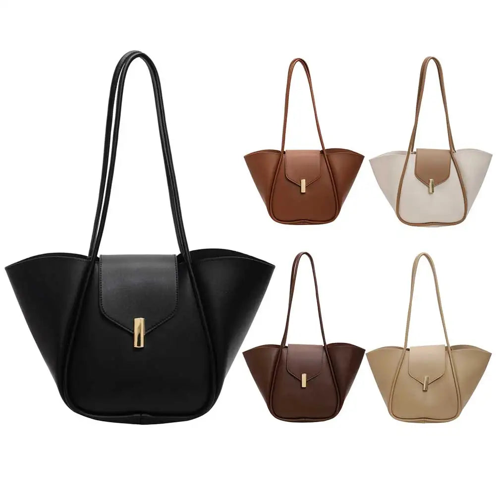 Women Fashion Shoulder Bag Large Capacity Simple Tote Handbag Adjustable Strap Work Handheld Bag Daily Bag for Female