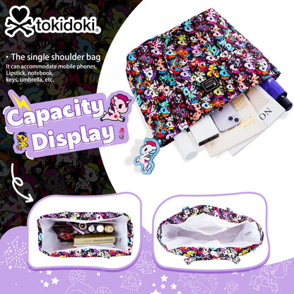 Tokidoki Official Licensed Shoulder Bag for Women with Unicorno Keychain Tote Bag Large Capacity Handbag for Work Travel