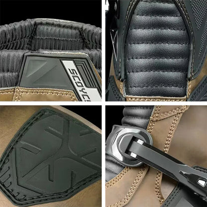 Motorcycle anti-fall riding shoes anti-slip wear-resistant waterproof breathable rally boots protective moto cross-country equip