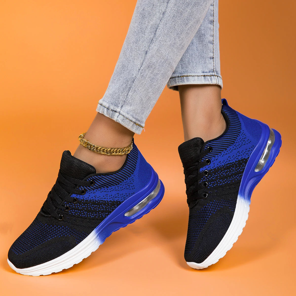 Women's running shoes, lightweight mesh, breathable and comfortable flat soft tennis shoes, blade sports shoes for women