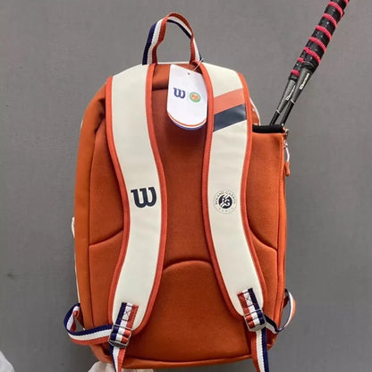 Wilson Roland Garros - Clay Tennis Bag, 2-racket Max Backpack with compartments, commemorative trip to the French Open
