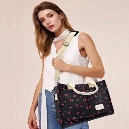 Large Canvas Tote Bag for Women Work Tote Bags with Pockets Laptop Crossbody Purses Everyday Bag Handbags for Travel