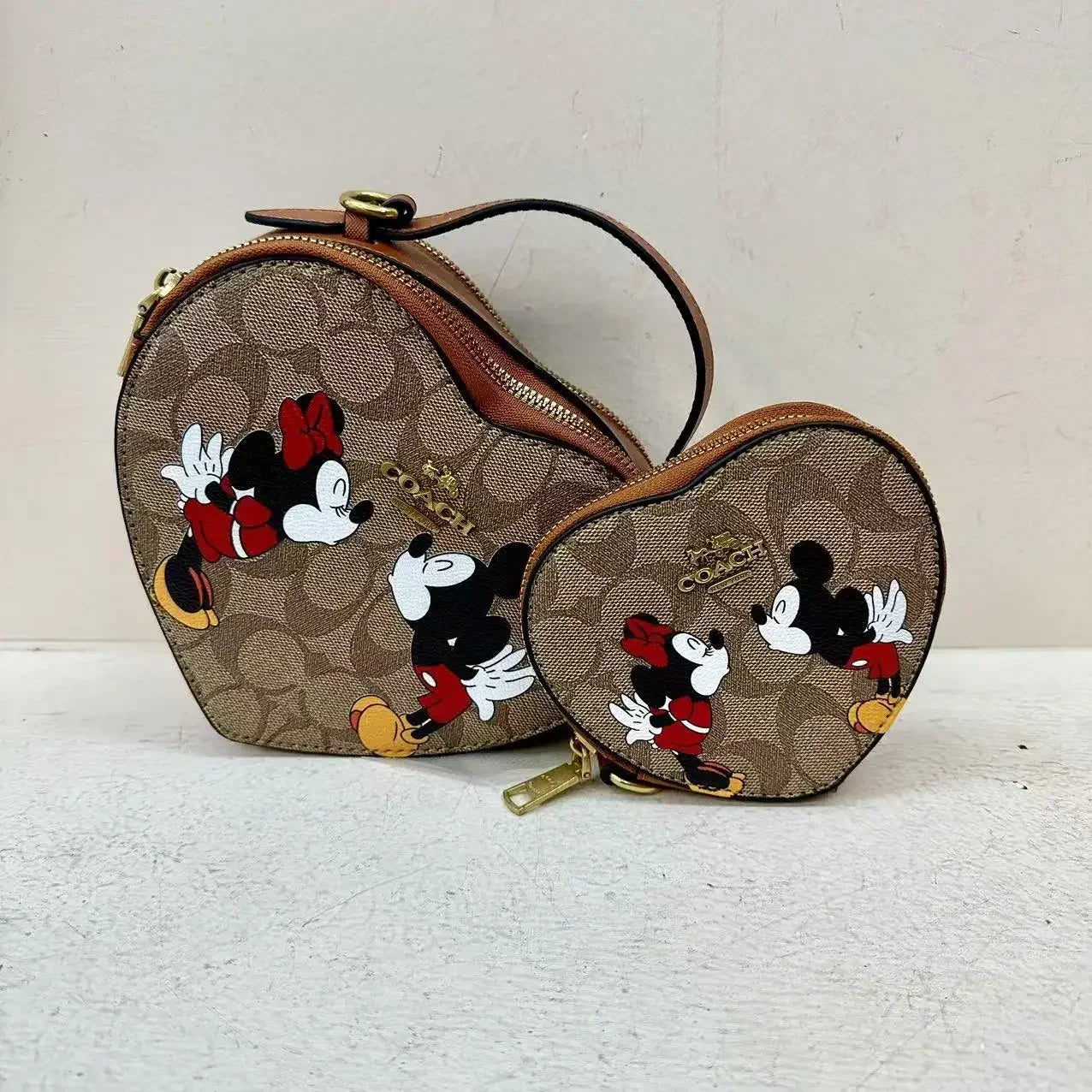 2024 European and American Style Unique Cartoon Mother-Daughter Heart-Shaped Crossbody Bag