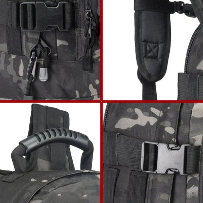 Extra Large 60L Travel Laptop Backpacks Military Tactical Backpack For Men Women Water Resistant Sturdy Outdoor Camo Bag