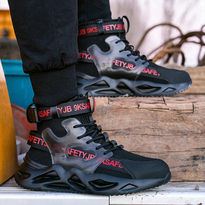 Comfortable and Elastic Safety Shoes Men For Work Sneakers Men Steel Toe Work Shoes Security Protective Lightweight Boots