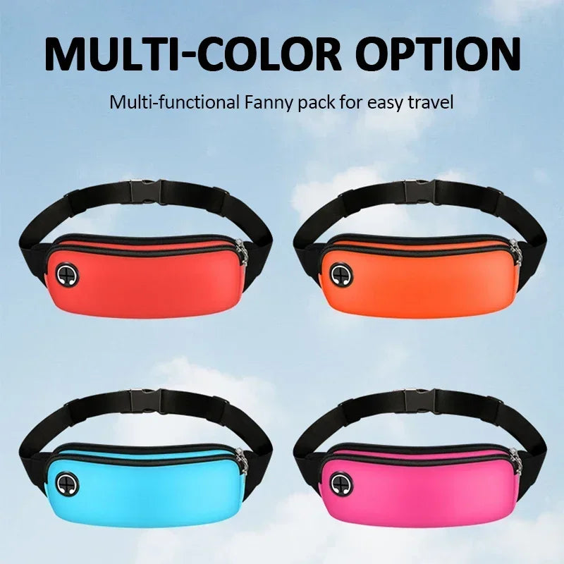Sports Fanny Pack Women Belt Bag Men Running Waist Bag Mobile Phone Gym Bags Running Accessories Adjustable Strap Waist Bags