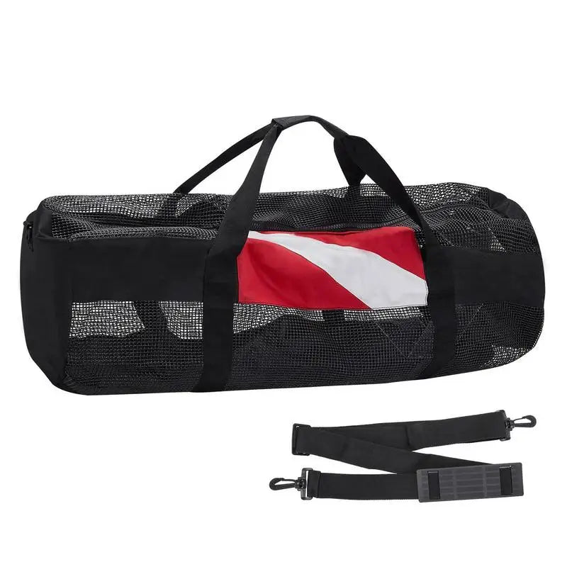 Extra Large Dive Beach Bags Portable Scuba Diving Mesh Tote with Adjustable Shoulder Strap Snorkeling Gear Organizer