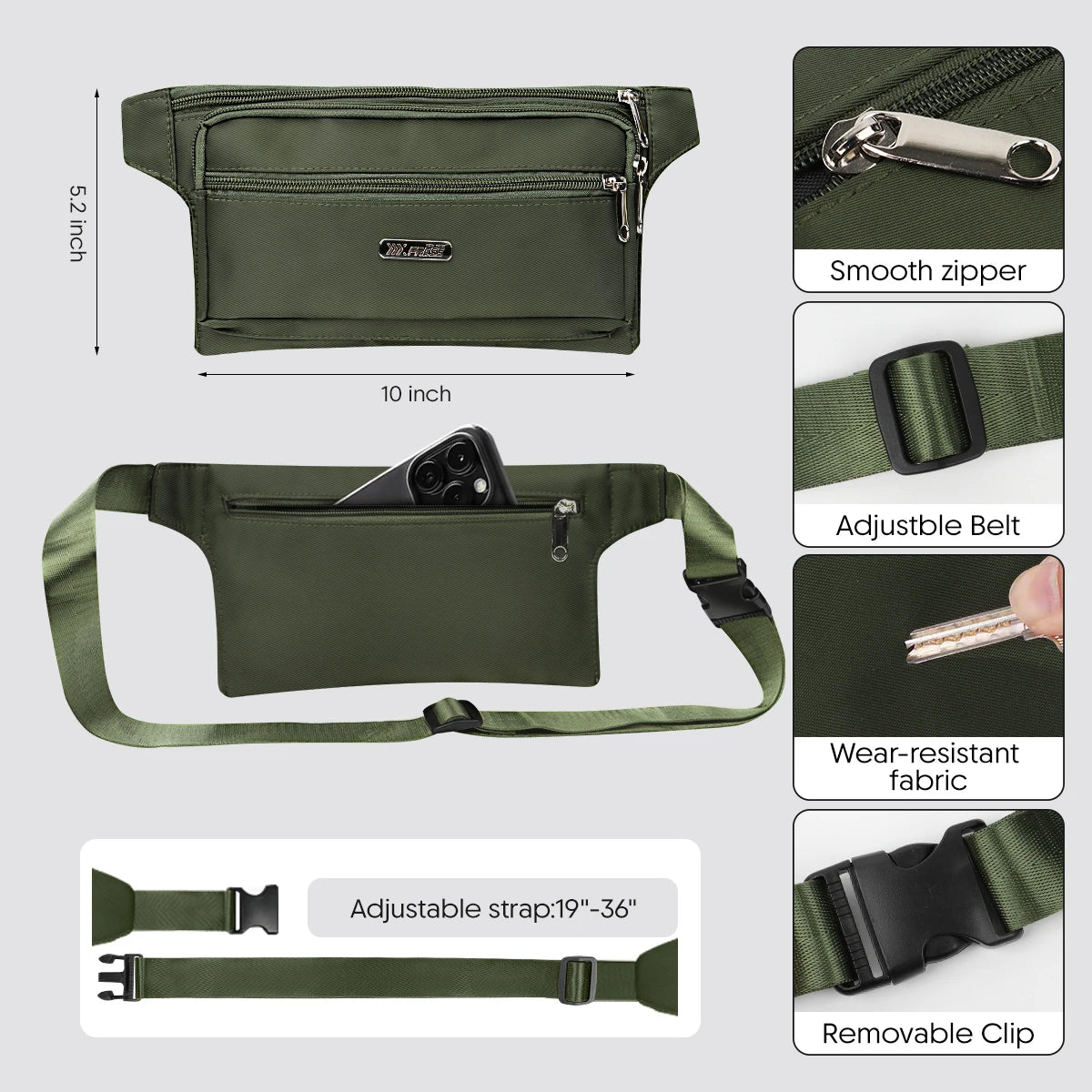 Outdoor Running Hiking Fitness Waist Bag Ultra-thin Mobile Phone Elastic Sports Men Belt Bag Close-fitting Mobile Phone Bags