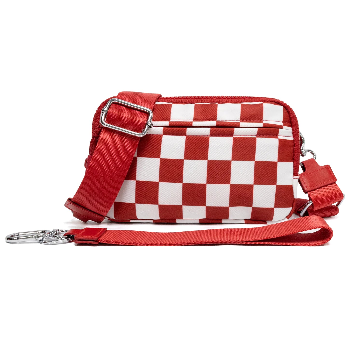 DOYOGI 3 In 1 Black and White Checkered Nylon Crossbody Bags for Women Purses and Handbags Women's Casual Messenger Bags