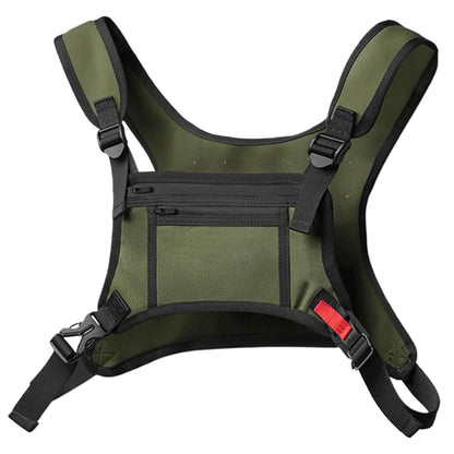 Sports Chest Bag for Men Water Resistant Chest Pack with Phone Holder Running Backpack for Workouts Running Cycling