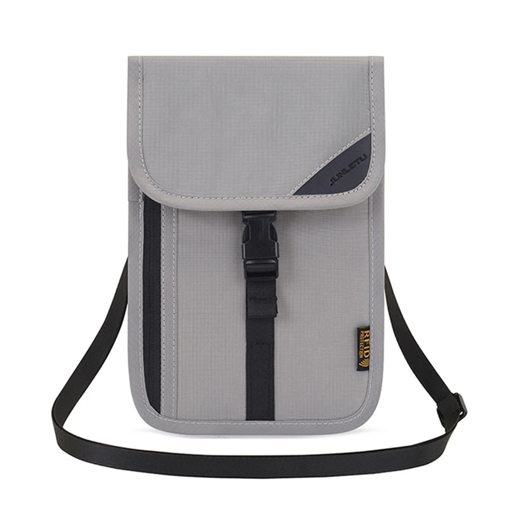 Waterproof Nylon Waist Bag Purse Anti-theft Money Document Card Storage Bag Portable Neck Wallet Mobile Phone Bag Passport Pouch