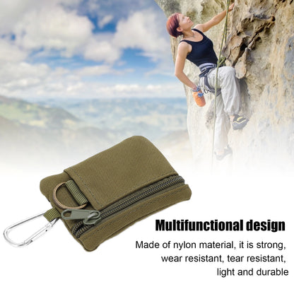 Outdoor EDC Molle Pouch Wallet Mini Portable Key Card Case EDC Pouch Bag Coin Purse with Carabiner