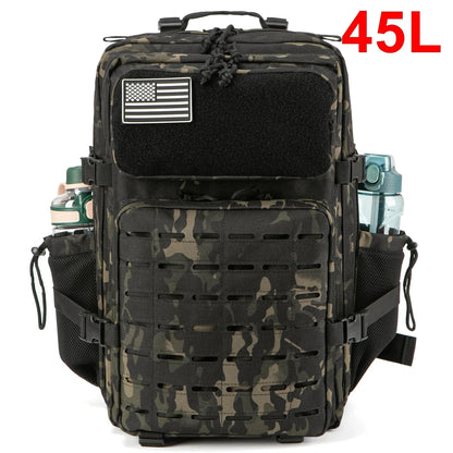 25L/45L Men's and Women's Tactical Backpacks , Outdoor Activities, Small School Backpacks with Water Bottle Holder