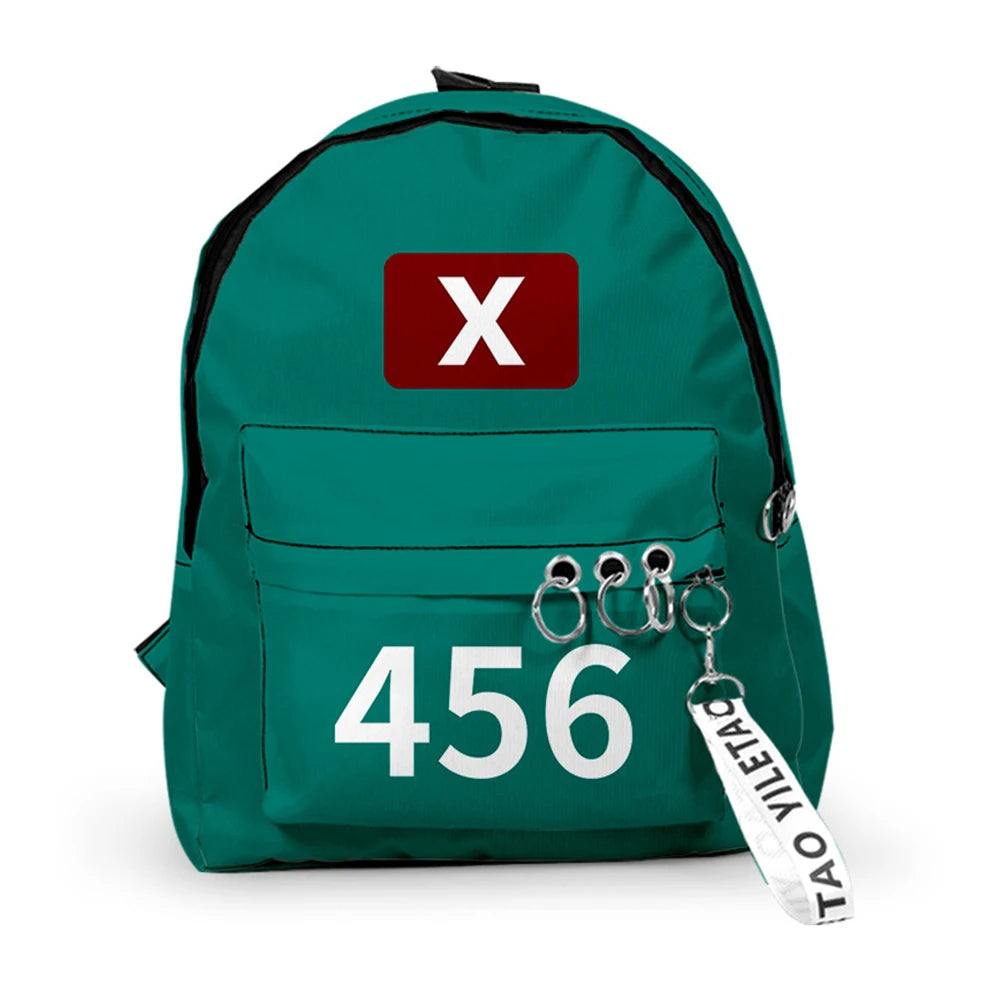 Korea Game Season2 Cosplay Backpack Bags Unisex Solid Printing Shoulder Bags Student Large Capacity School Handbags Package