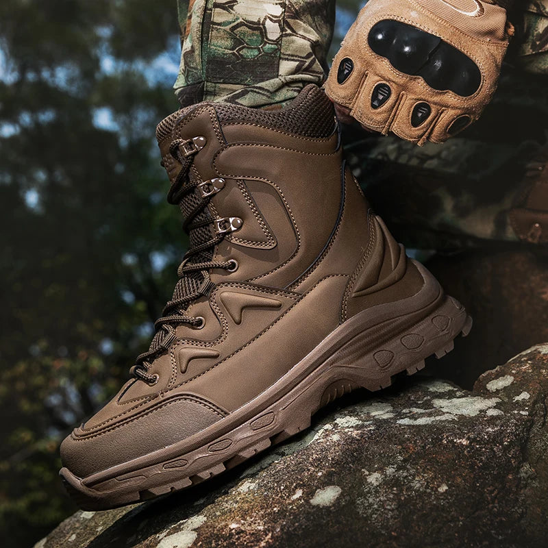 Men's hiking boots outdoor combat walking tactical casual boots versatile fashion boots