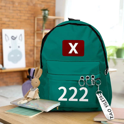 Korea Game Season2 Cosplay Backpack Bags Unisex Solid Printing Shoulder Bags Student Large Capacity School Handbags Package