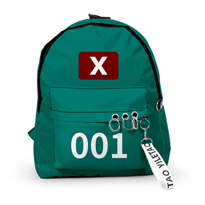 Korea Game Season2 Cosplay Backpack Bags Unisex Solid Printing Shoulder Bags Student Large Capacity School Handbags Package