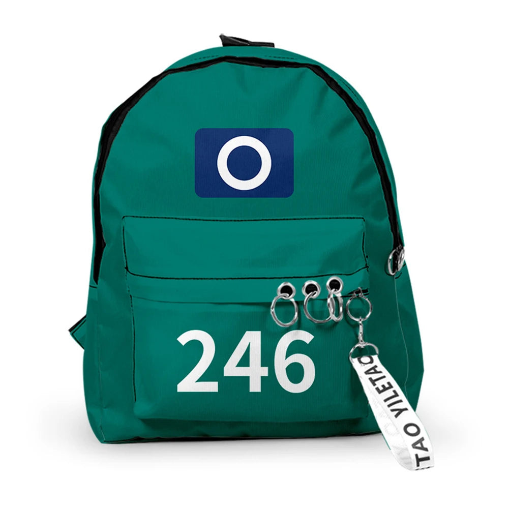 Korea Game Season2 Cosplay Backpack Bags Unisex Solid Printing Shoulder Bags Student Large Capacity School Handbags Package