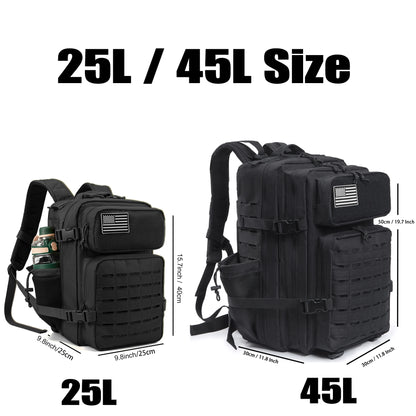 25L/45L trekking backpack, suitable for travel, sports and daily use. Applicable to camping, outdoor sports and daily activities