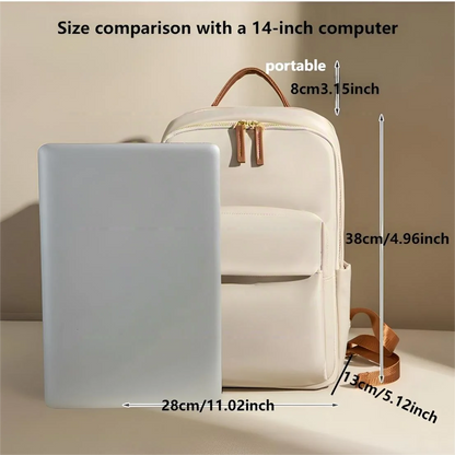 Womens Laptop Backpack, Large Capacity Multi-compartment, for Work, School, Travel, Fits 14-inch Laptop, Stylish Korean Style