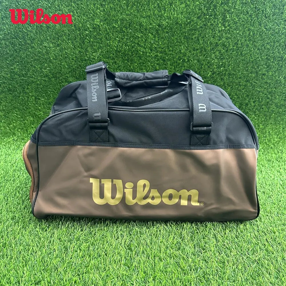Wilson 2023 Super Tour Pro Staff V14 Brown Tennis Racquet Dufflel Bag Sport Match Team Tennis Bag ‎for 3Pcs Racket WR8025801001