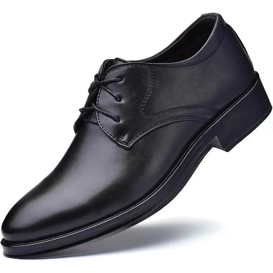 Men's Classic Matte Upper Oxfords Business Formal Lace Up Leather Lace Up Dress Shoes for Men