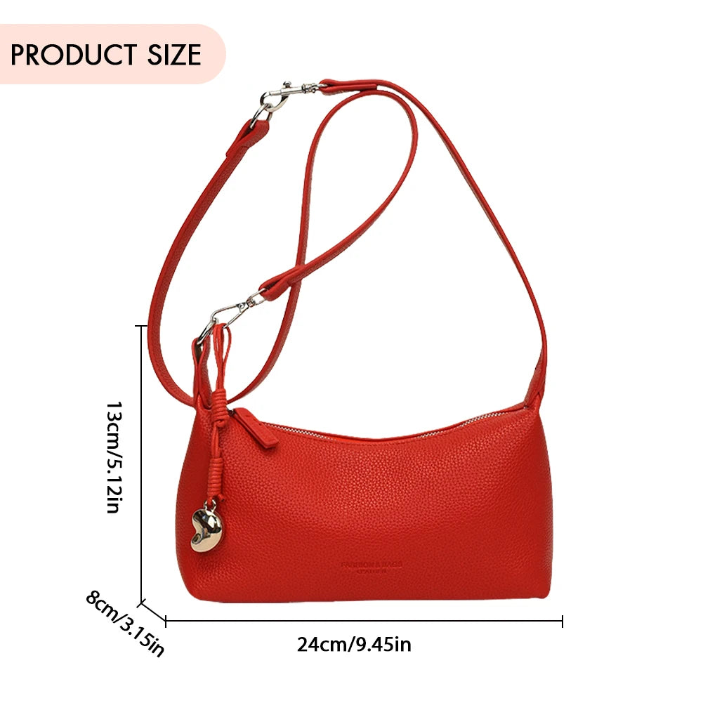 PU Leather Hobo Bag Trendy Crossbody Purse with Adjustable Strap Tote Handbag for Women