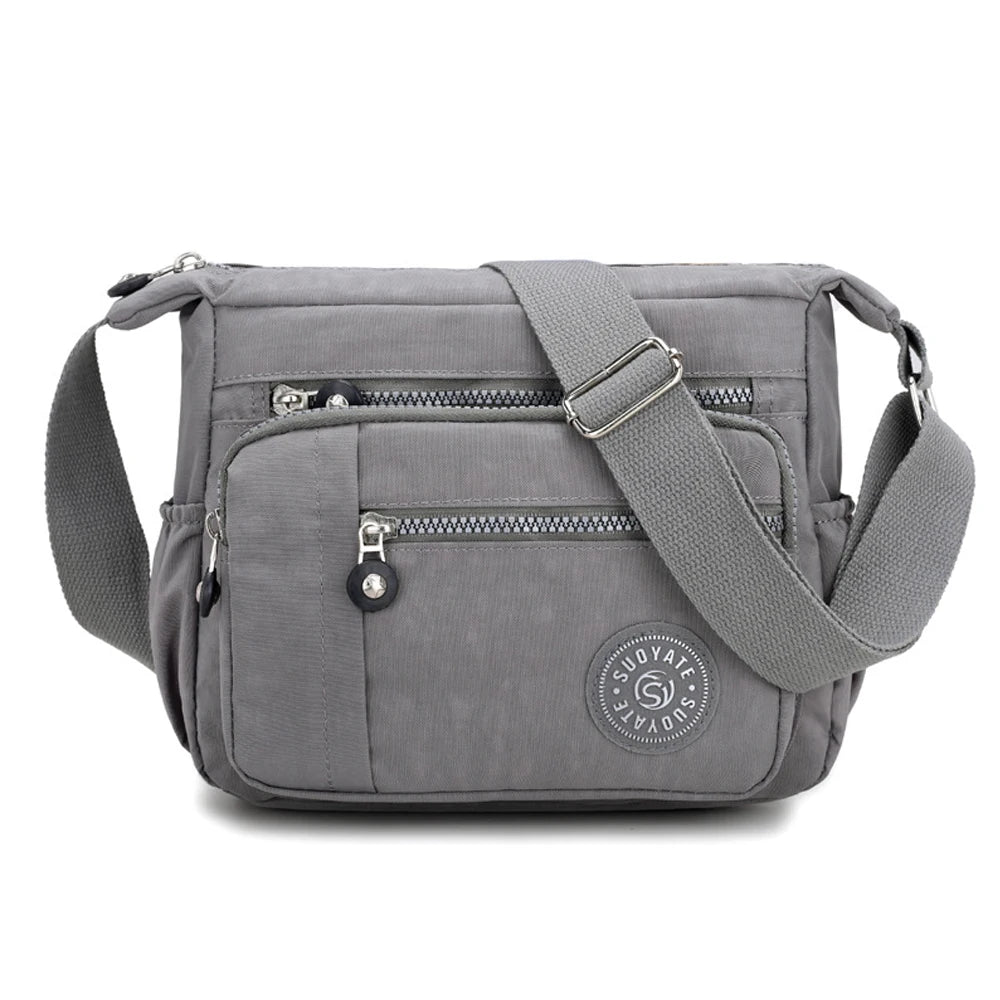 Fashion Multi-Pocket Women's Handbags Casual Crossbody Bag Floral Pattern Shoulder Bag Nylon Waterproof Messenger Bags