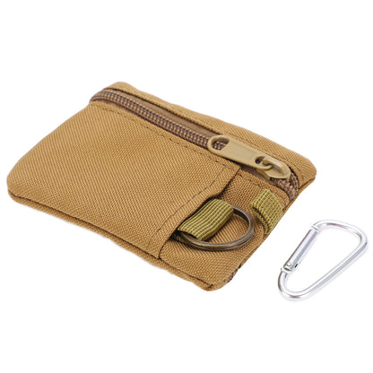 Outdoor EDC Molle Pouch Wallet Mini Portable Key Card Case EDC Pouch Bag Coin Purse with Carabiner