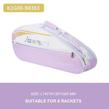 Kawasaki Portable Badminton Racket Bag K1G00-B8363 (Suitable For 6 Rackets) Convenient Carry Sport Gym Bag
