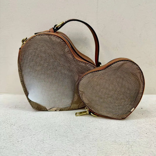 2024 European and American Style Unique Cartoon Mother-Daughter Heart-Shaped Crossbody Bag