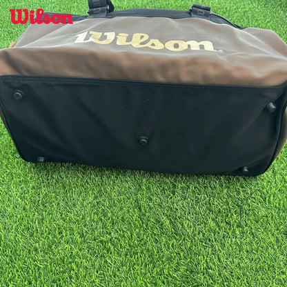 Wilson 2023 Super Tour Pro Staff V14 Brown Tennis Racquet Dufflel Bag Sport Match Team Tennis Bag ‎for 3Pcs Racket WR8025801001