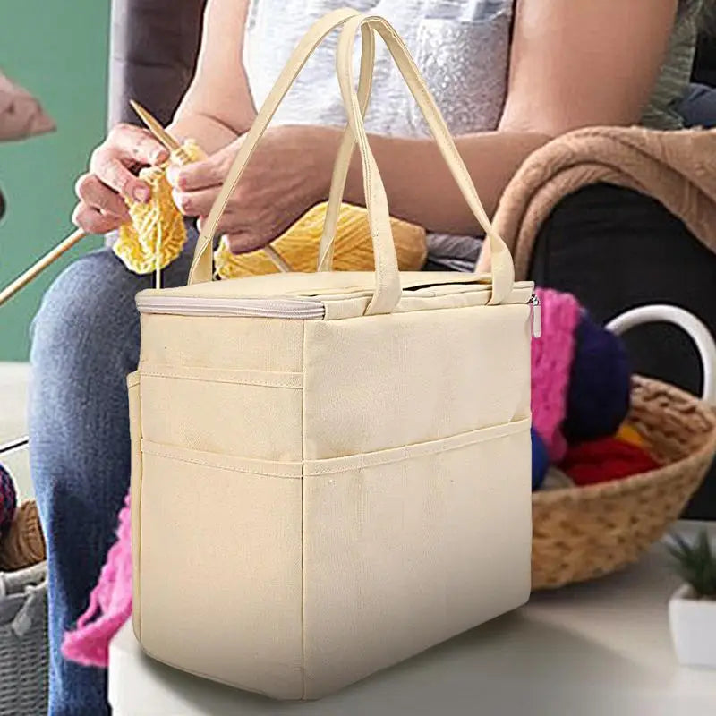 Crochet Bag Organizer Crochet Organizer Yarn Bag Yarn Organizer Yarn Tote Large Capacity Crocheting Bag For Crochet Accessories