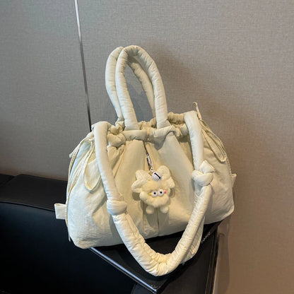 Puffer Tote Bag Lightweight Puffy Handbag Large Capacity Hobo Bag Pillow Shopper Bag for Women Work Shopping Travel