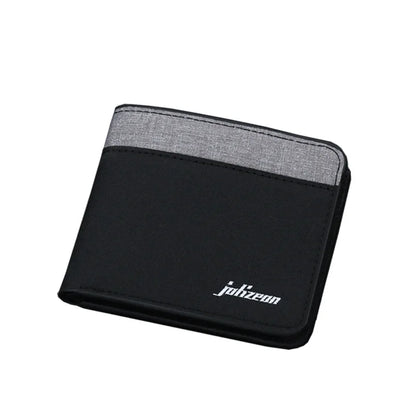 Canvas Men Wallet Black/blue/gray Card Holder Wallet Male Money Bag ID/photo/bank Holder Short Purse Credit Card Case Bag