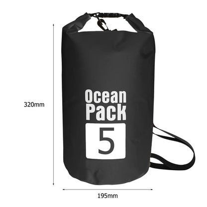 15-2L Swimming Waterproof Dry Bag Outdoor Floating Trekking Beach Backpack PVC Thickened Double-Layer Fabric IPX6 Waterproof Bag