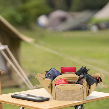 Tactical Waist Gun Bag for Women Men Casual Daypack Waist Bag Pack Shoulder Bag for Running Hiking Travel Workout