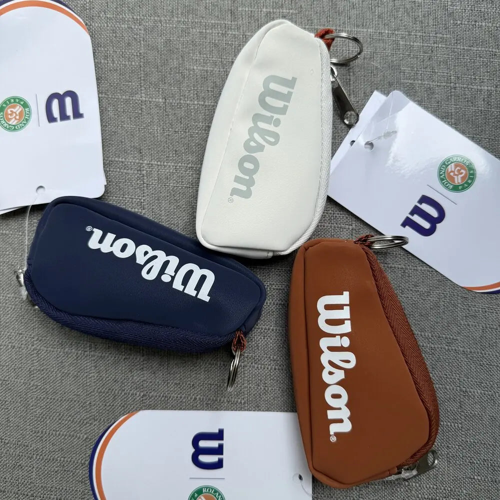 Wilson 2024 ROLAND GARROS KEY CHAIN BAG French Open Orange White Handheld Mini Tennis Key Pack RG