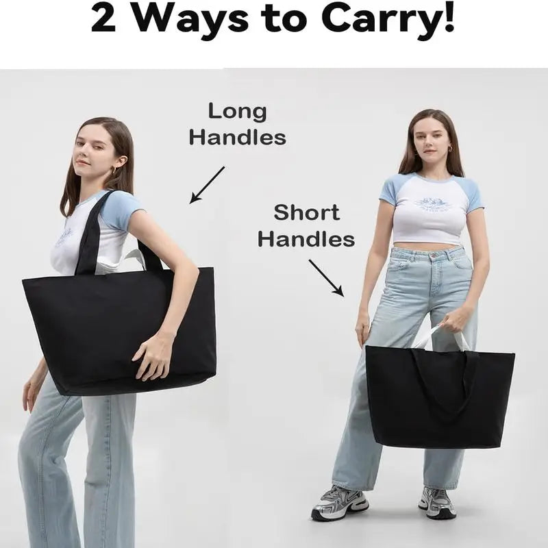 22'' 50L Large Canvas Bag, Extra Large Tote Bag for Women, Overnight Bags for Travel