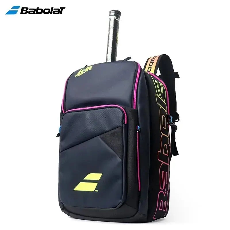 2024 Babolat Pure Aero Rafa Tennis Backpack Large Capacity Sports Bag Holds Up To 2 Tennis Badminton Racquets For Women Men